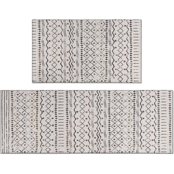 Farmhouse Kitchen Mats Rugs Sets of 2, 17x30+17x47inch