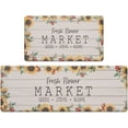 thumbnail image 1 of Farmhouse Kitchen Mats Sets 2 Piece Cushioned Anti-Fatigue Comfort Mat for Home & Office Ergonomically Engineered Memory Foam Kitchen Rug Waterproof Non-Skid, 30" by 17" + 47" by 17",Sunflower, 1 of 6