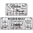 thumbnail image 1 of Farmhouse Kitchen Mats Sets 2 Piece Memory Foam Kitchen Rug Waterproof, Personalized Kitchen Rugs and Mats Set for Home & Office, Non Slip Cushioned Anti-Fatigue Comfort Mat, 1 of 6