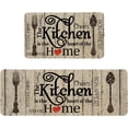 thumbnail image 1 of Farmhouse Kitchen Mats for Floor 2 Piece, The Kitchen is The Heart of The Home Grey Rustic Kitchen Rugs Decor Sets of 2 Non Slip Washable, 1 of 6