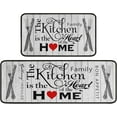 thumbnail image 1 of Farmhouse Kitchen Rug 2 Pieces Set, Washable Non-Slip Kitchen Sink Rustic Decor Carpet, Home Water Absorb Microfiber Cushioned Kitchen Floor Standing Mats 17"x47"+17"x30", 1 of 6