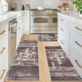 thumbnail image 1 of Farmhouse Kitchen Rug Sets 3 Piece with Runner Non Slip Washable Kitchen Floor Mat Carpet Soft Laundry Room Rug Runner for Kitchen Home Office Hallway Sink Door, Brown, 1 of 6