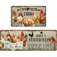 thumbnail image 1 of Farmhouse Kitchen Rugs [2 PCS] Anti-Fatigue Kitchen Mats for Floor Farm Rooster Kitchen Rug Non-Slip Washable Waterproof Cushioned Comfort Standing Mat for Home/Office, 18''''x30''''+18''''x48'''', 1 of 6