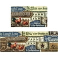 thumbnail image 1 of Farmhouse Kitchen Rugs [2 PCS] Anti-Fatigue Kitchen Mats for Floor Farm Rooster Splice Plaid Kitchen Rugs Non-Slip Washable Waterproof Cushioned Mat for Home/Office/Sink, 18''''x30''''+18''''x48'''', 1 of 6