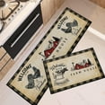 thumbnail image 1 of Farmhouse Kitchen Rugs and Mats Non Skid Washable Set of 2, Welcome to Our Farmhouse Kitchen Mats for Floor, Rooster Chicken Kitchen Runner Rug, Country Rustic Kitchen Decor, 1 of 6