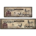 thumbnail image 1 of Farmhouse Kitchen Rugs and Mats Set of 2, Cushioned Anti Fatigue Kitchen Mat 2 Pcs Washable, Rooster Waterproof Standing Kitchen Floor Mat for Sink Office Laundry, 18"x 48"+ 18" x 60", 1 of 6