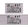 thumbnail image 1 of Farmhouse Kitchen Rugs and Mats Set of 2, Kitchen is The Heart of The Home Kitchen Rug, Washable Non Skid Floor Mat for Home Kitchen Decor - 17x29 and 17x47 Inch, 1 of 1