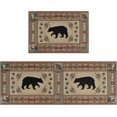 thumbnail image 1 of Farmhouse Kitchen Rugs and Mats Set of 2 Rustic Lodge Bear Kitchen Rugs Non Slip Super Absorbent Kitchen Mat for Sink Waterproof Runner Rug for Laundry Room 17"x 48"+17x24, 1 of 6