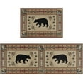 thumbnail image 1 of Farmhouse Kitchen Rugs and Mats Set of 2 Rustic Lodge Bear Kitchen Rugs Non Slip Super Absorbent Kitchen Mat for Sink Waterproof Runner Rug for Laundry Room 17"x 48"+17x24, 1 of 6