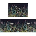 thumbnail image 1 of Farmhouse Kitchen Rugs and Mats Sets of 2, Weeds Floral Kitchen Decoration Rubber Backing Non-Slip Mats for Sink Waterproof Floor Mat for Laundry Room,17x24+17x48inch, 1 of 6