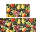 thumbnail image 1 of Farmhouse Kitchen Rugs Set of 2, Black Fruit Kitchen Rugs and Mats Non Skid Washable, Farmhouse Kitchen Decor and Accessories,Country Fruit Runner Rugs (17"x47"+17"x30"), 1 of 6
