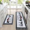 thumbnail image 1 of Farmhouse Kitchen Rugs Set 2 Piece Cushioned, Non-Skid Waterproof Kitchen Mats and Rugs Washable, Anti Fatigue Standing Kitchen Floor Mat for Sink Office Laundry, 18" x 48" + 18" x 30", Rooster, 1 of 6