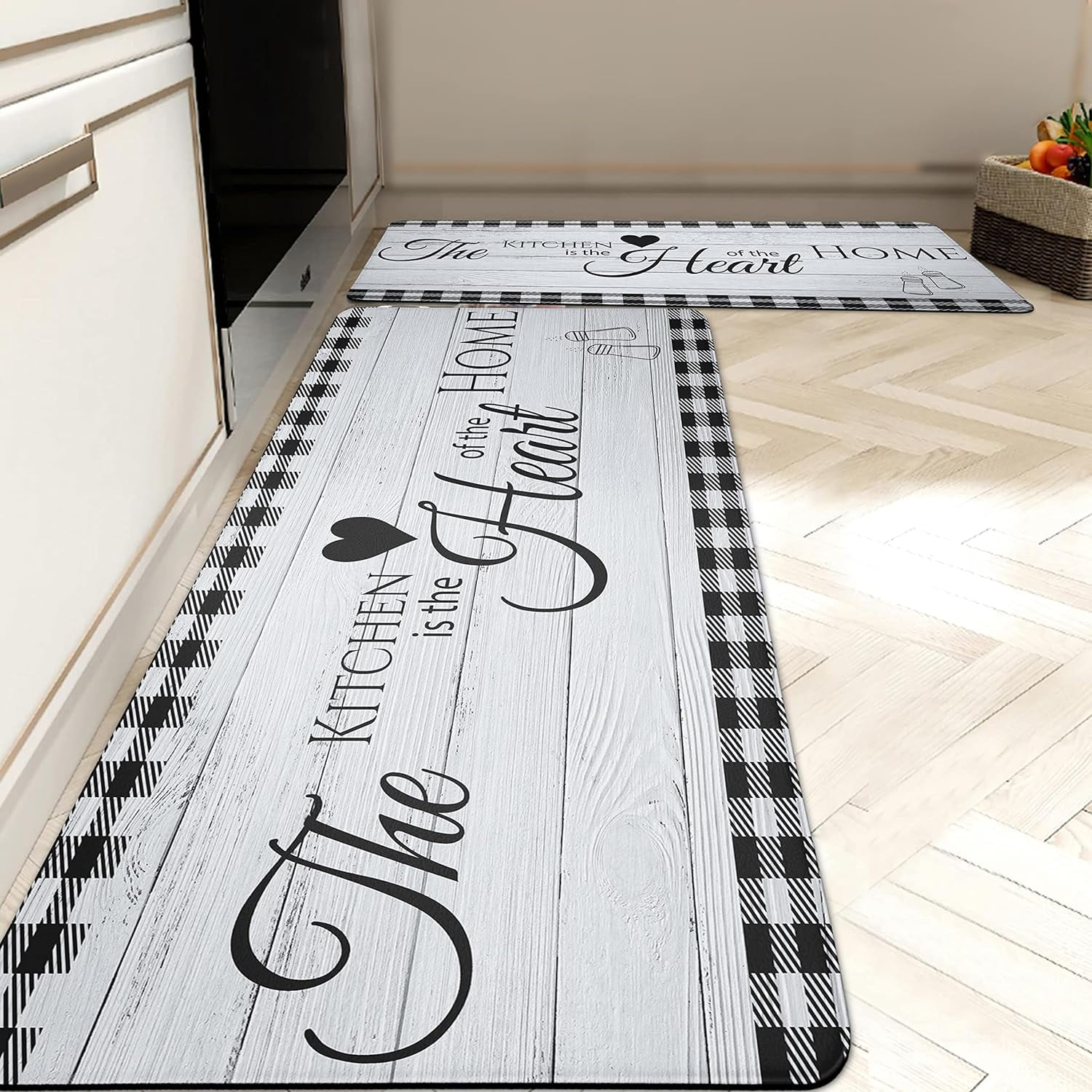 Farmouse Kitchen Rugs Farmhouse Kitchen Rugs Set 2 Pieces Cushioned Anti-Fatigue Kitchen ...