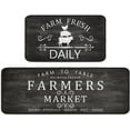thumbnail image 1 of Farmhouse Kitchen Rugs Set of 2,Rustic Kitchen Rugs Farmhouse Style Mat Non-Slip Washable, Farmhouse Kitchen Decor Anti-Fatigue Floor Mat for Kitchen Sink Laundry Room, 17x30+17x47inch Black, 1 of 6