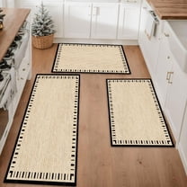 Farmhouse Kitchen Rugs Set 3 Piece, Boho Kitchen Mats for Floor, Non-Slip Kitchen Rug Waterproof Mats for Kitchen, Runner Rugs for Hallway Laundry Holiday Sink Decor