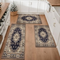 Farmhouse Kitchen Rugs Set 3 Piece, Boho Kitchen Mats for Floor, Non-Slip Kitchen Rug Waterproof Mats for Kitchen, Runner Rugs for Hallway Laundry Holiday Sink Decor