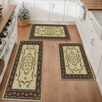 Farmhouse Kitchen Rugs Set 3 Piece, Boho Kitchen Mats for Floor, Non-Slip Kitchen Rug Waterproof Mats for Kitchen, Runner Rugs for Hallway Laundry Holiday Sink Decor
