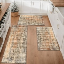 Farmhouse Kitchen Rugs Set 3 Piece, Boho Kitchen Mats for Floor, Non-Slip Kitchen Rug Waterproof Mats for Kitchen, Runner Rugs for Hallway Laundry Holiday Sink Decor
