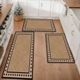 thumbnail image 1 of Farmhouse Kitchen Rugs Set 3 Piece, Boho Kitchen Mats for Floor, Non-Slip Kitchen Rug Waterproof Mats for Kitchen, Runner Rugs for Hallway Laundry Holiday Sink Decor, 1 of 12