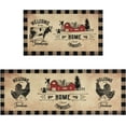 thumbnail image 1 of Farmhouse Kitchen Rugs Sets of 2 Brown Country Rustic Rooster Cow Kitchen Rug Washable Non-Slip Kitchen Floor Mats for in Front of Sink Farmhouse Kitchen Decor, 1 of 6