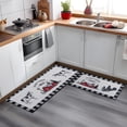thumbnail image 1 of Farmhouse Kitchen Rugs Sets of 2, Non Slip Washable Black and White Plaid Farmhouse Rugs and Mats for Kitchen Floor, Farmhouse Kitchen Decor, 17"x30"+17"x47" (Farmhouse), 1 of 6