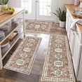 thumbnail image 1 of Farmhouse Kitchen Rugs Sets of 3, Kitchen Runner Rugs Non Slip Washable, Boho Kitchen Mats for Floor, Indoor Door Mat Entrance, Laundry Room Rug, Thick Kitchen Floor Mat Carpet, 1 of 6