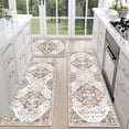 thumbnail image 1 of Farmhouse Kitchen Rugs Sets of 3 Non Slip Washable Kitchen Rugs and Mats Boho Kitchen Mats for Floor Kitchen Runner Rug Kitchen Carpet Rug Runner for Hallways Kitchen Laundry, 1 of 6