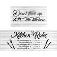 thumbnail image 1 of Farmhouse Kitchen Rugs with Words Kitchen Rules Farmhouse Kitchen Mats for Floor Set of 2 Rustic Kitchen Rugs Set of 2 Non-Slip Runner Rug for Laundry Living Room Front Door, 1 of 7