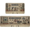 thumbnail image 1 of Farmhouse Kitchen Rugs and Mats Set of 2, Farm Rooster Kitchen Mat Carpet Non-Slip Washable Kitchen Mat for Kitchen Home Decor - 17x29 and 17x47 Inch, 1 of 6