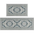 thumbnail image 1 of Farmhouse Kitchen Rugs and Mats Set of 2, Gray Boho Kitchen Rug, Washable Non Skid Floor Mat for Home Kitchen Decor - 17x29 and 17x47 Inch, 1 of 1