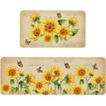thumbnail image 1 of Farmhouse Kitchen Rugs and Mats Set of 2, Sunflower Kitchen Rug, Seasonal Washable Non Skid Floor Mat for Home Kitchen Decor - 17x29 and 17x47 Inch, 1 of 6