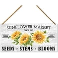 thumbnail image 1 of Farmhouse Kitchen Sign Decor Sunflower Market Farmhouse Summer Sign for Home Porch Decor Kitchen Dining Room Rustic Summer Decoration for Home Office Bedroom Outdoor 6 X 12 Inch, 1 of 7