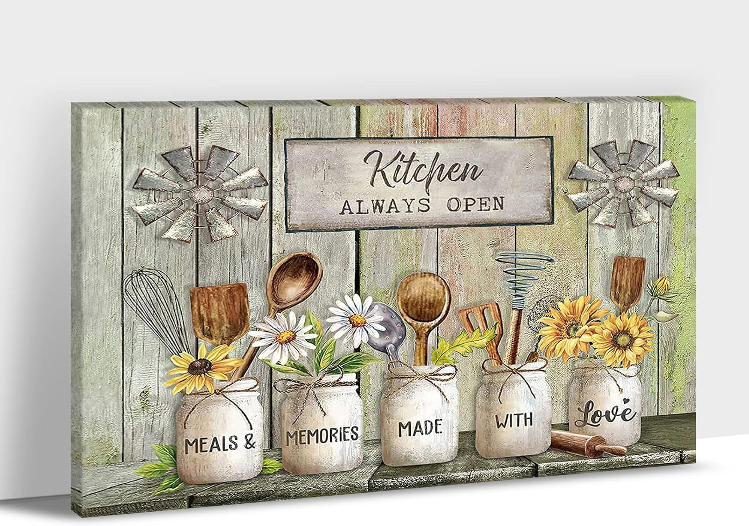 Farmhouse Kitchen Wall Art, Kitchen Always Open Signs Pictures, Framed