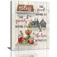 thumbnail image 1 of Farmhouse Kitchen Wall Art Rustic Kitchen Food Signs Pictures Wall Decor Country Kitchen Hummingbird Bless Canvas Painting Prints Modern Artwork Home Decoration for Kitchen Dining Room Framed 12"x16", 1 of 6