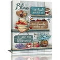 thumbnail image 1 of Farmhouse Kitchen Wall Art Rustic Kitchen Pictures Wall Decor Country Apple Cherry Flower Painting Canvas Prints Modern Home Artwork Framed Dining Room Decoration 12"x16", 1 of 6