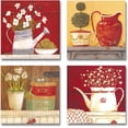 thumbnail image 1 of Farmhouse Kitchen Wall Decor Vintage Red Watering Can and Jug with Flowers Artwork Rustic Country Canvas Art Prints for Dinning Room Kitchen Restaurant Wall Decoration, 1 of 5