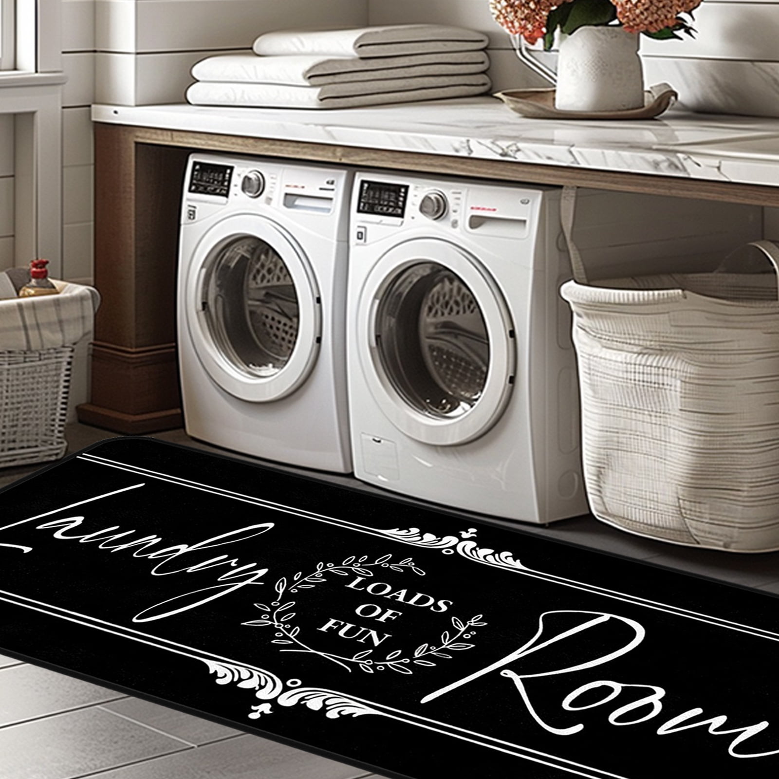 Farmhouse Laundry Room Rug Runner 20