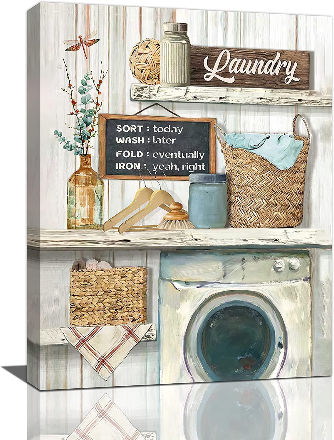 farmhouse-laundry-room-wall-art-laundry-schedule-funny-rules-wall-decor-country-laundry-room-sign-pictures-painting-print-framed-artwork-for-bathroom-laundry-room-decor-12-x16-walmart-com