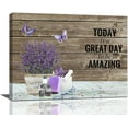 Farmhouse Lavender Bathroom Wall Art Rustic Lavender Butterfly Bathroom