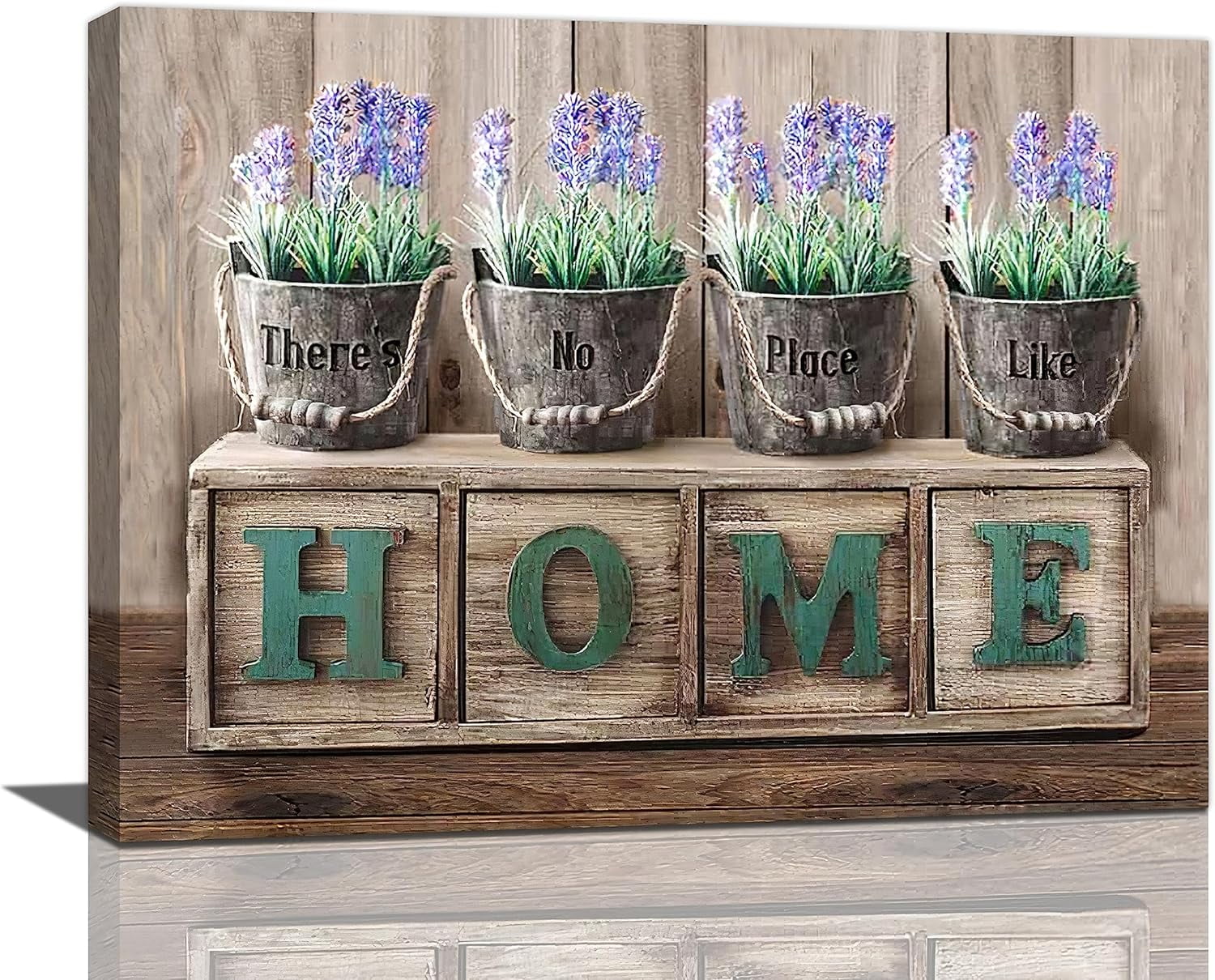 Farmhouse Lavender Wall Art Rustic Country Flower Canvas Prints Farm ...