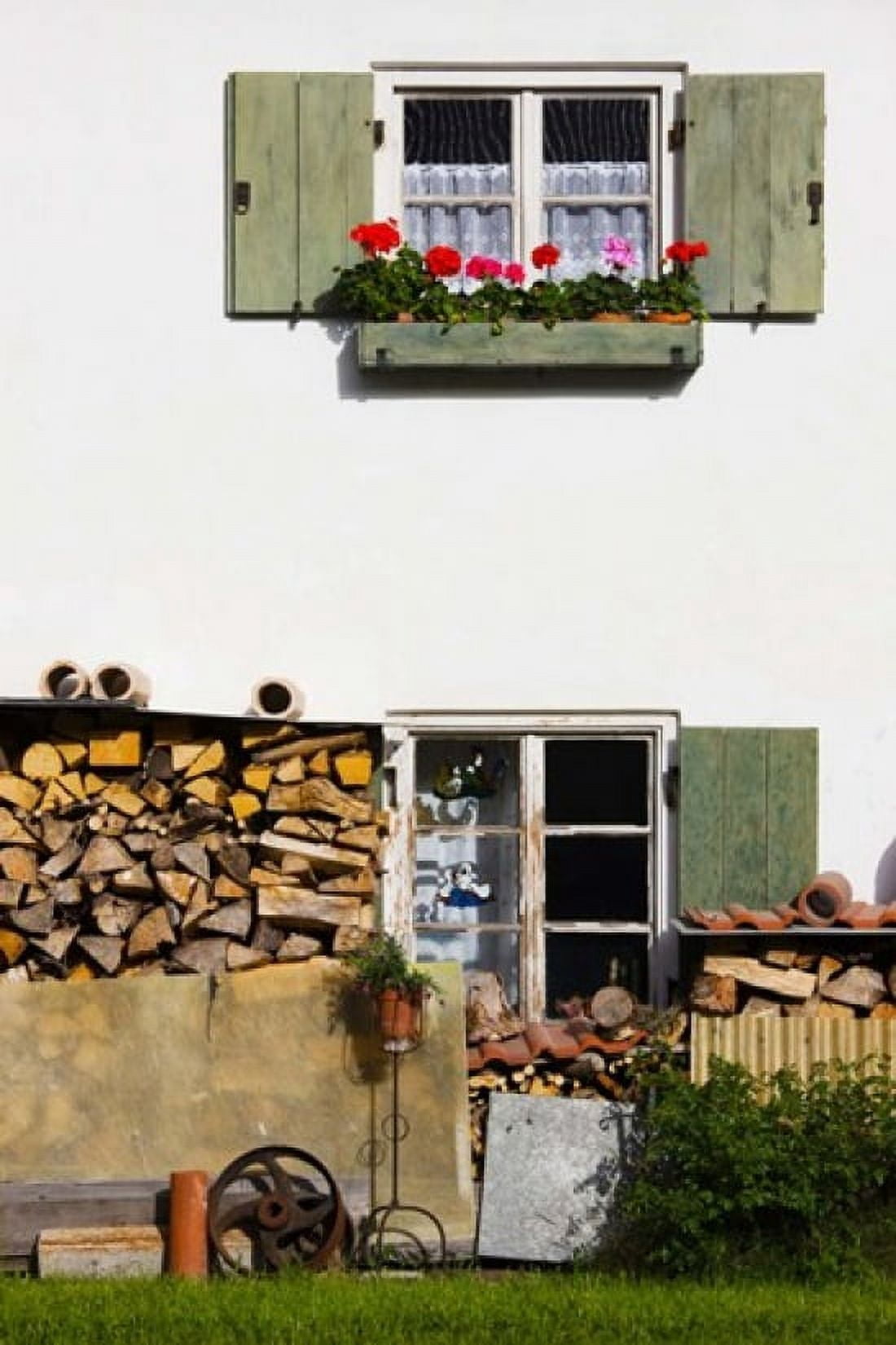 Farmhouse Lenggries Bavaria Germany Canvas Art - Panoramic Images (24 x 36)