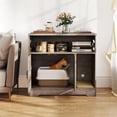 thumbnail image 1 of Farmhouse  Litter Box Enclosure with Storage and Sisal Scratcher, -Brown Hidden Furniture for Cats, 1 of 8