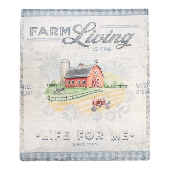 Farmhouse Living Poly Throw 50X60 Polyester Throw