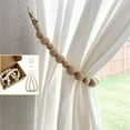 thumbnail image 1 of Farmhouse Living Room decor, Set of Curtain Tiebacks with Wooden Wall Hooks, Natural Wood Wall decor Elements, Practical Curtain Holdbacks and Rustic Wall decor for Bedroom Spaces, 1 of 8