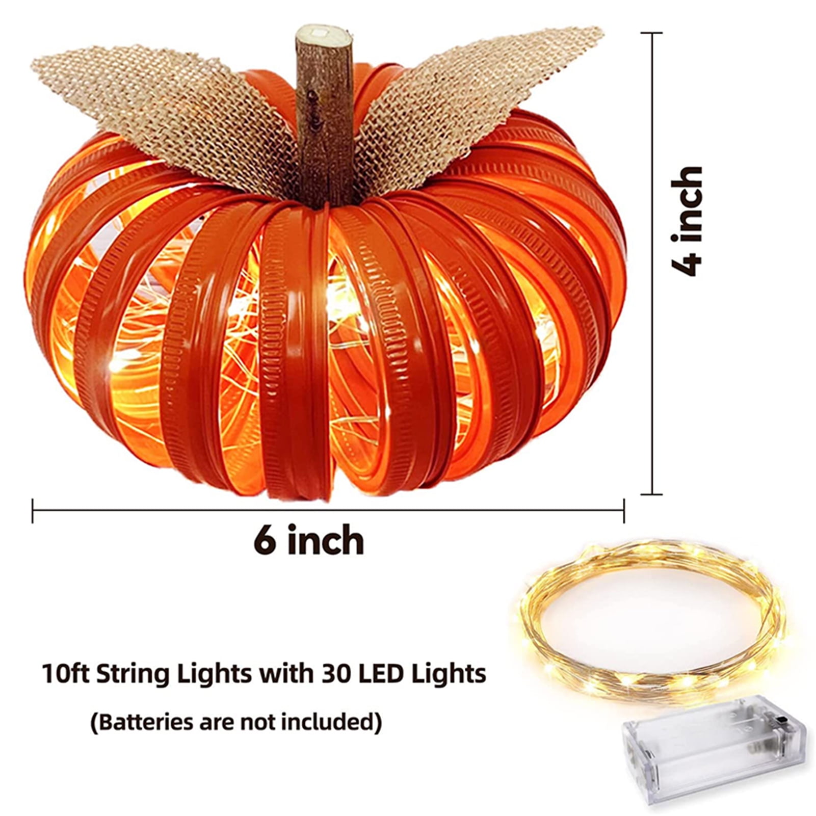 Farmhouse Mason Jar Pumpkins for Home Holiday Fall Decorations