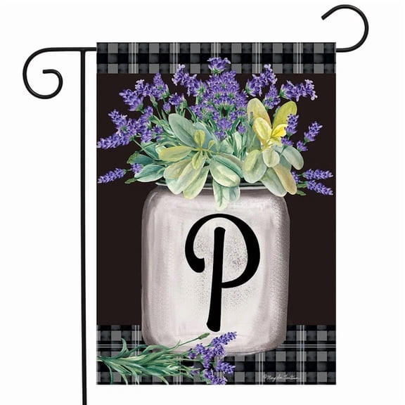 Farmhouse Monogram Letter P Flag 28x40 POLE NOT INCLUDED House Flag