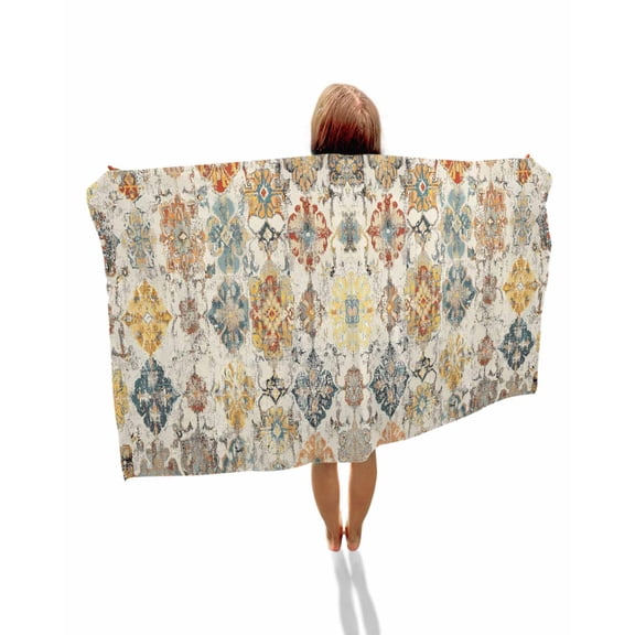 Farmhouse Morocco Beach Towels Oversized Super Absorbent, Boho Abstract Shabby Texture Art Lightweight Bath Towel Quick Dry Sets For Bathroom/Pool/Rv Camping/Beach Play/Gym Room/Picnic 23"x47"