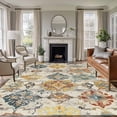 thumbnail image 1 of Farmhouse Morocco Large Area Rug 8x10 FT, Non Slip Living Room Throw Carpet, Boho Abstract Shabby Texture Art Washable Soft Indoor Outdoor Carpet Non-Shedding Rug for Bedroom Dining Room, 1 of 9