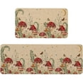 thumbnail image 1 of Farmhouse Mushroom Kitchen Rugs and Mats Set of 2, Seasonal Mushroom Kitchen Rug Non-Slip Washable Floor Mat for Home Kitchen Decor - 17x30+17x47 Inch, 1 of 7