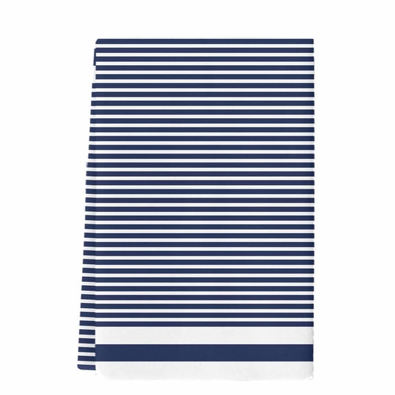 Farmhouse Navy Blue White Striped Kitchen Towels Set of 1, Absorbent Microfiber Dish Tea Towels with Hanging Loop, Modern Stripes Resuable Hand Towel for Home Kitchen Cooking Cleaning 18"x28"